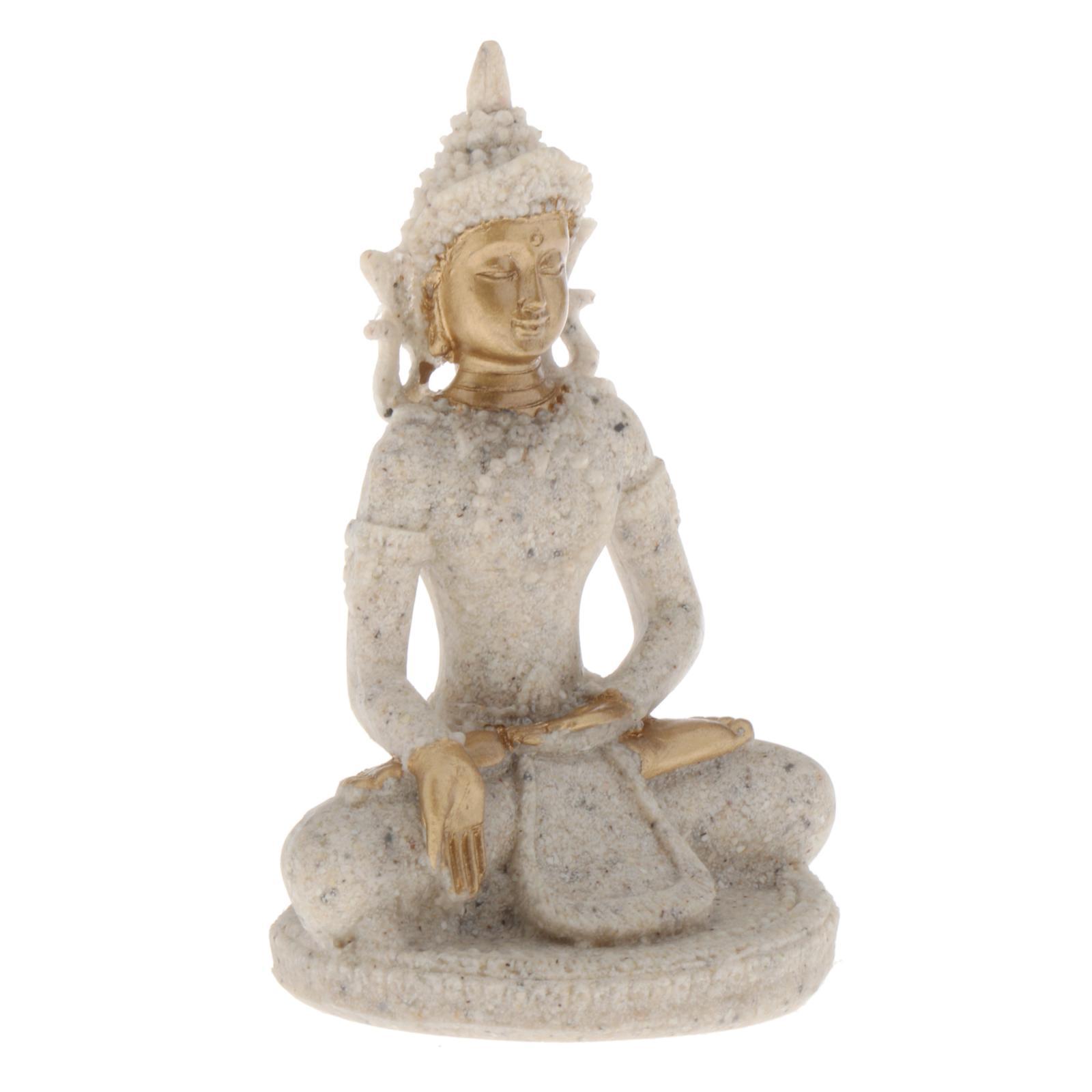 Small Meditating THAI BUDDHA Statue Figurine Home Yoga Zen Altar Decoration