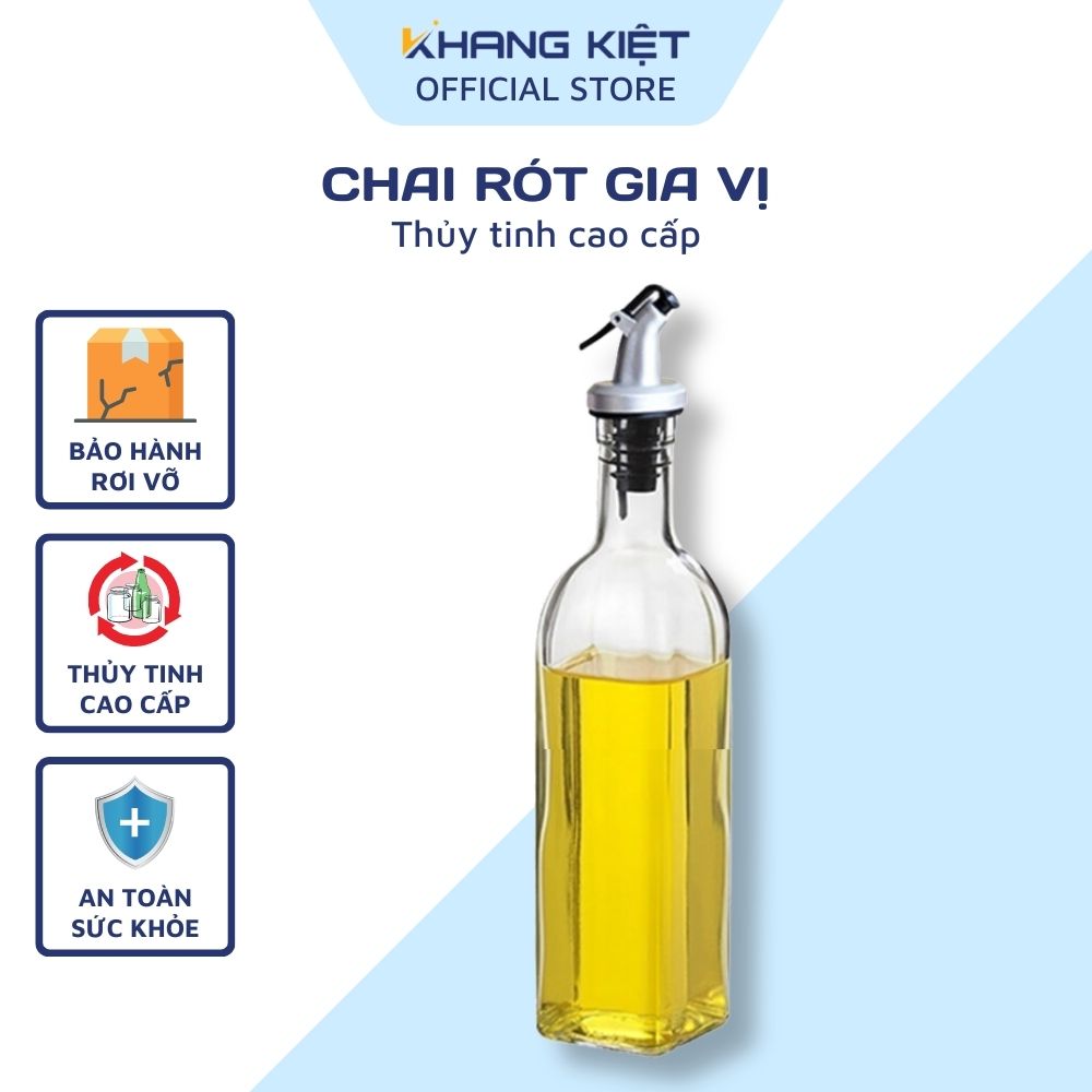 Chai thuỷ tinh rót dầu, nước mắm