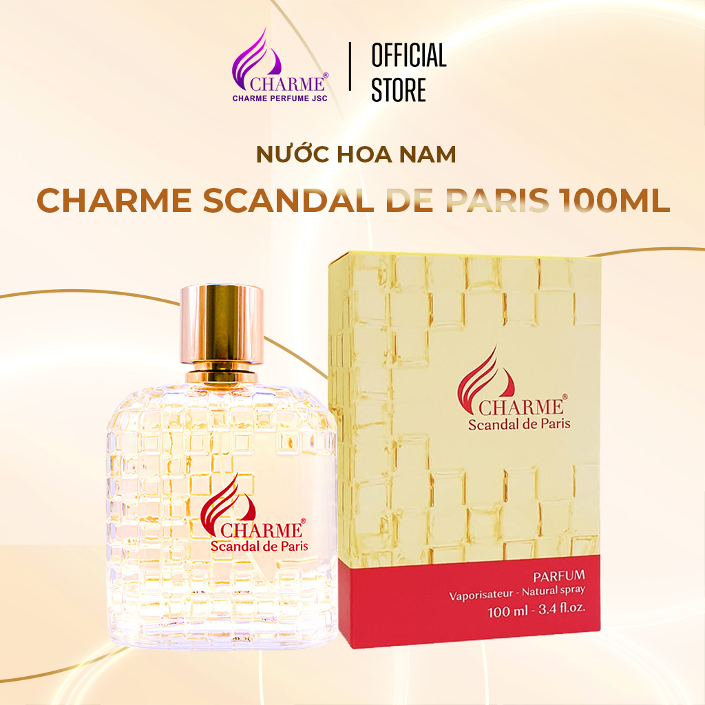 Nước hoa nữ sang trọng, Charme Scandal De Paris, quyến rũ, sang trọng, lưu hương nồng nàn, 100ml