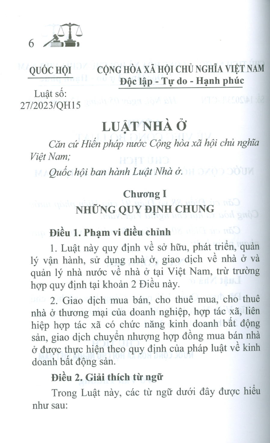 Luật Nhà Ở (Có hiệu lực thi hành từ ngày 1/8/2024)
