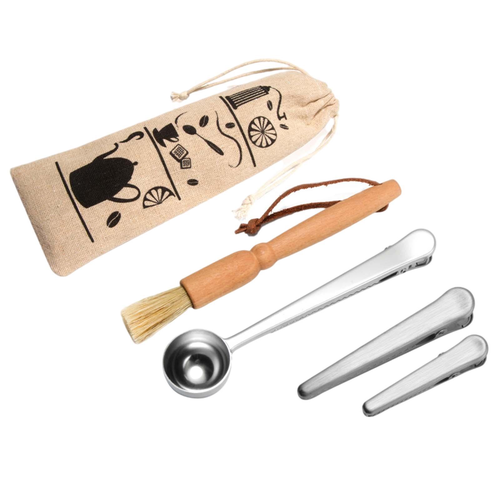 Coffee Grinder Cleaning Brush Machine Cleaner Tool Beans Wooden Handle