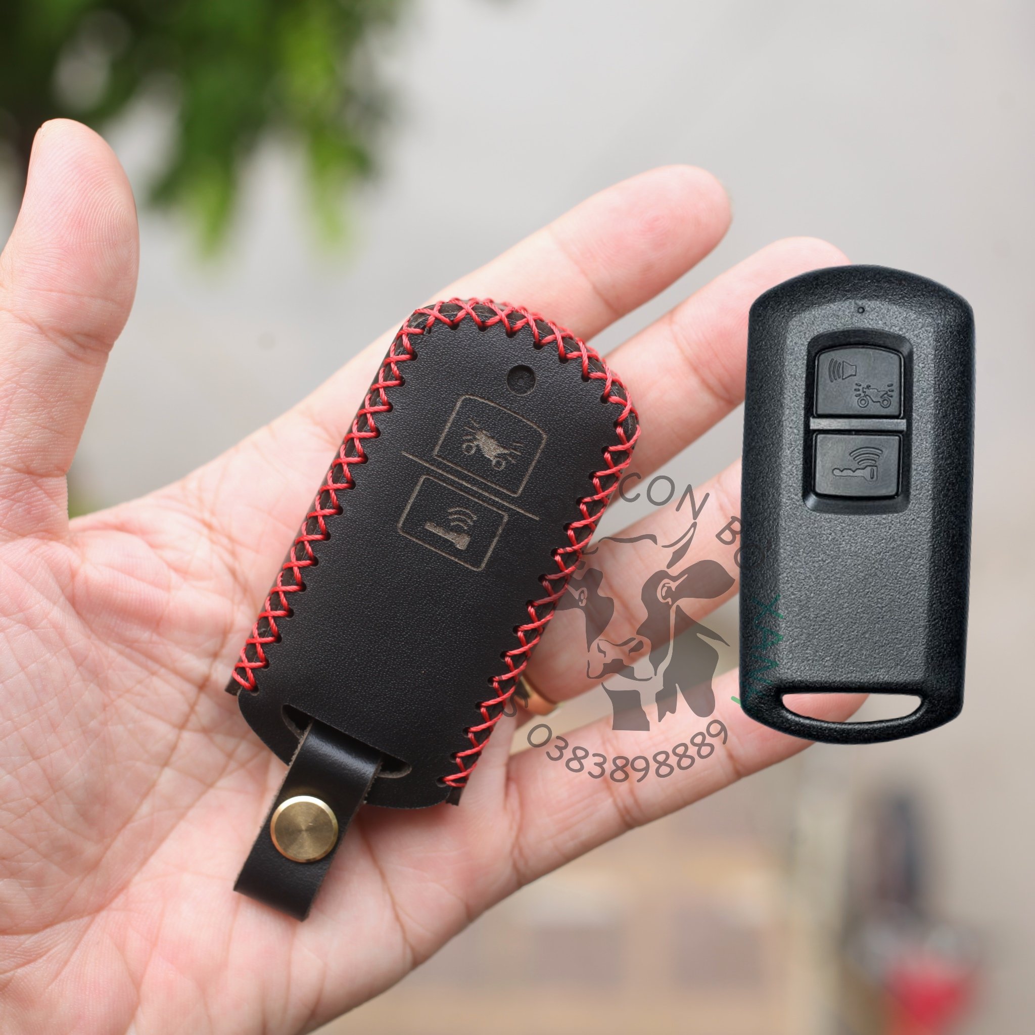 Bao Da Chìa Khóa Dành Cho Honda Air Blade 150, Vario 150, Airblade 2020, Lead 2020 handmade da thật