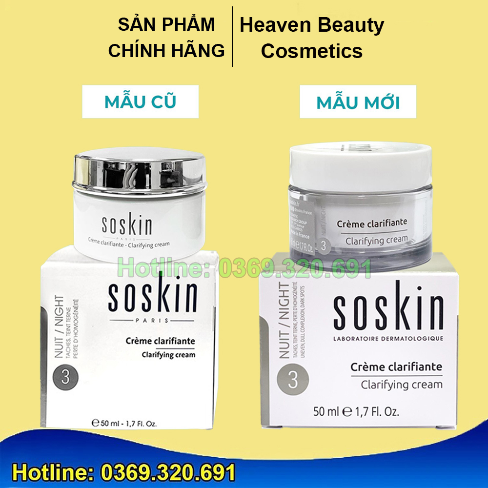 Kem dưỡng trắng Soskin Clarifying Cream cho da không đều màu 50ml