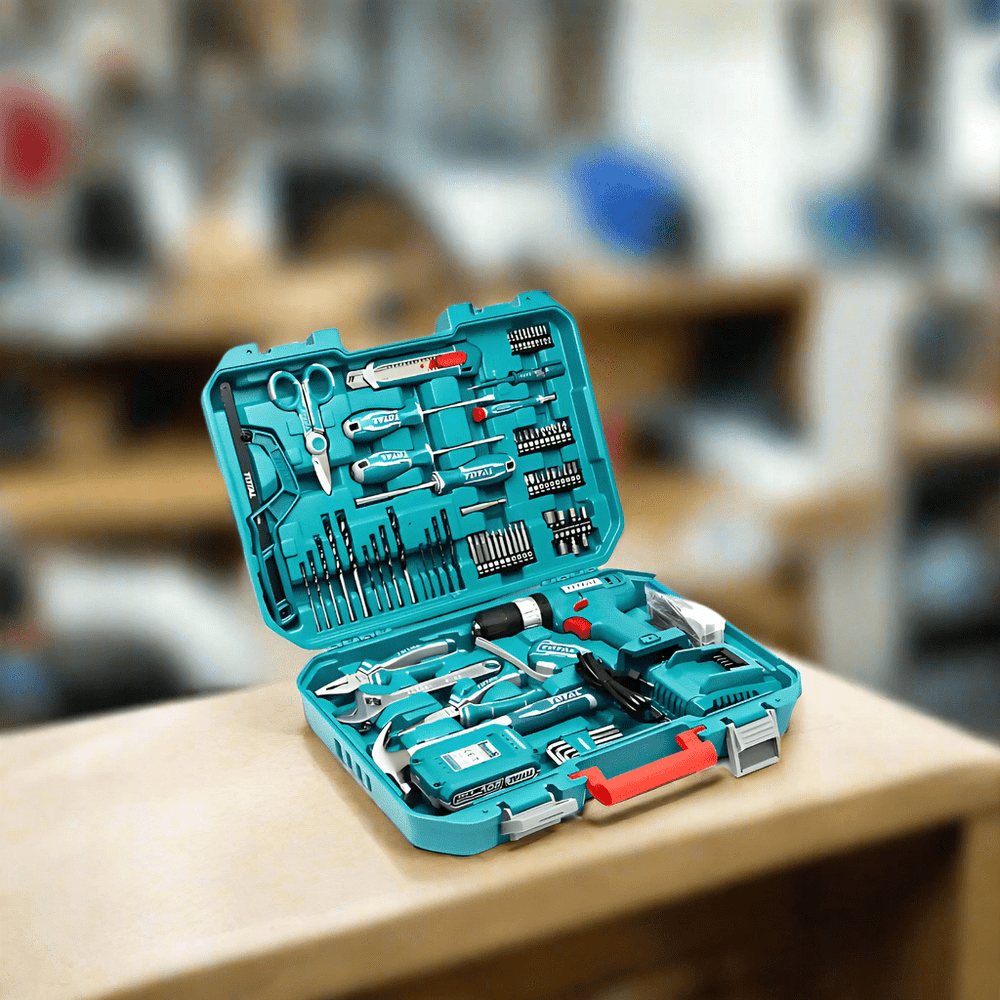 BỘ 165 MÓN BAO GỒM MÁY KHOAN BÚA KHÔNG CHỔI THAN DÙNG PIN 20V TIDLI20668 TOTAL THKTHP11652 - HÀNG CHÍNH HÃNG