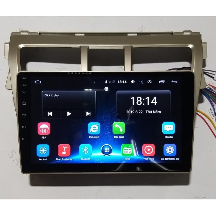 Mặt Dưỡng Xe Toyota Vios 2006-2012 Lắp Màn Hình Android 9 inch - Mặt Dưỡng Kèm Dây Nguồn Vios