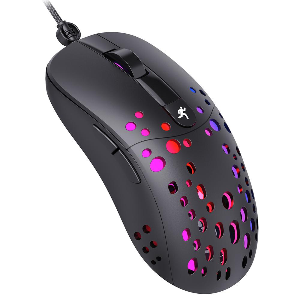 HXSJ Wired Keyboard Mouse Combo L300 RGB Backlit Keyboard + A904 8000DPI Programmable RGB Backlit Mouse
