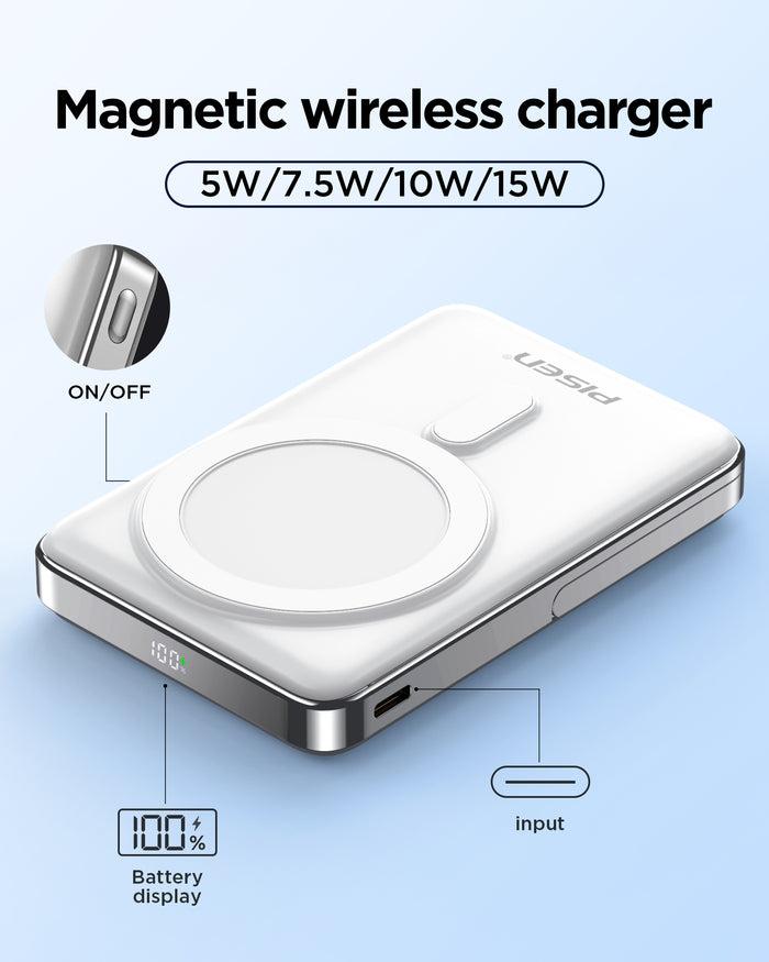 Sạc Dự Phòng Pisen Quick - POWERMag 30W Digital 2-in-1 10000mAh - Màu Đen