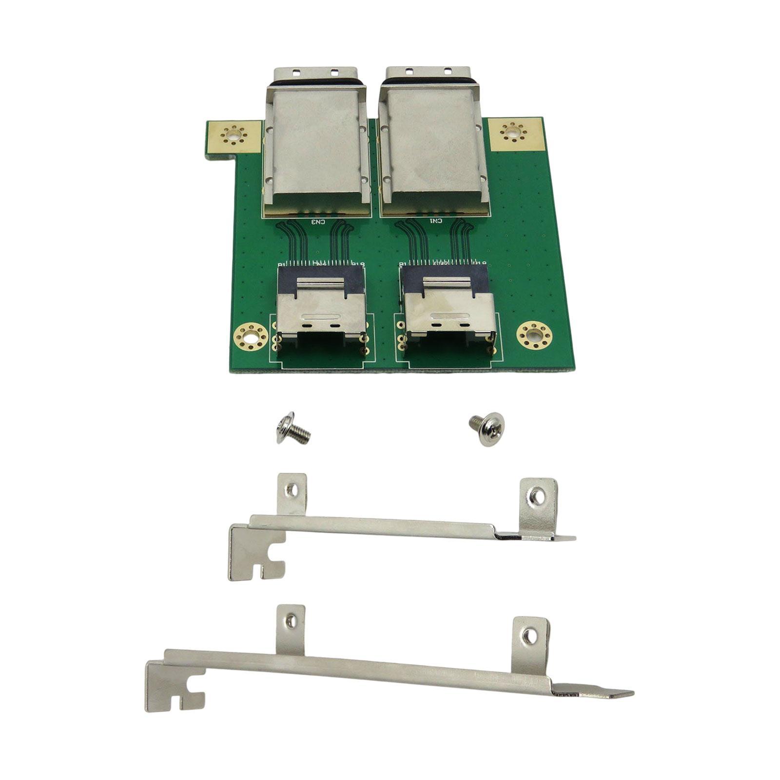 Mini SAS SFF-8088 to SAS 36Pin SFF-8087 Adapter, and Standard Profile Bracket, Dual External 8088 to Internal 8087 Adapter