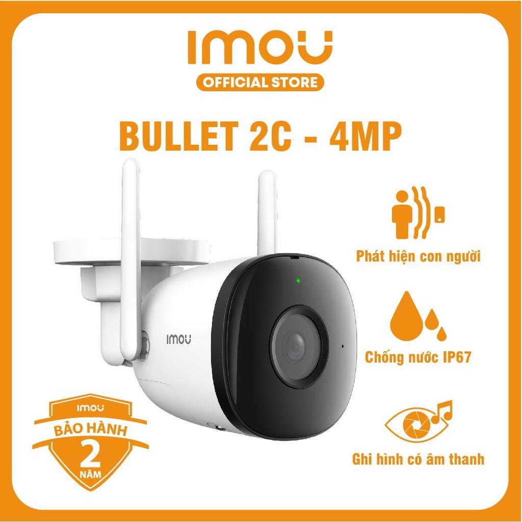 Camera Wifi Imou Bullet 2C (4MP) I Phát hiện con người I Chống nước IP67 I Ghi hình có âm thanh I Hàng chính hãng