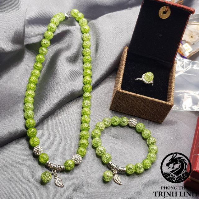 BỘ TRANG SỨC XANH LÁ THIẾT KẾ
