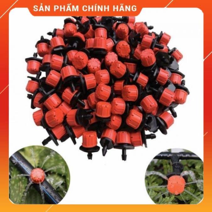 Bộ 100 Béc tưới cây con bọ - Đầu béc tưới nhỏ giọt 8 tia điều chỉnh được 206852d