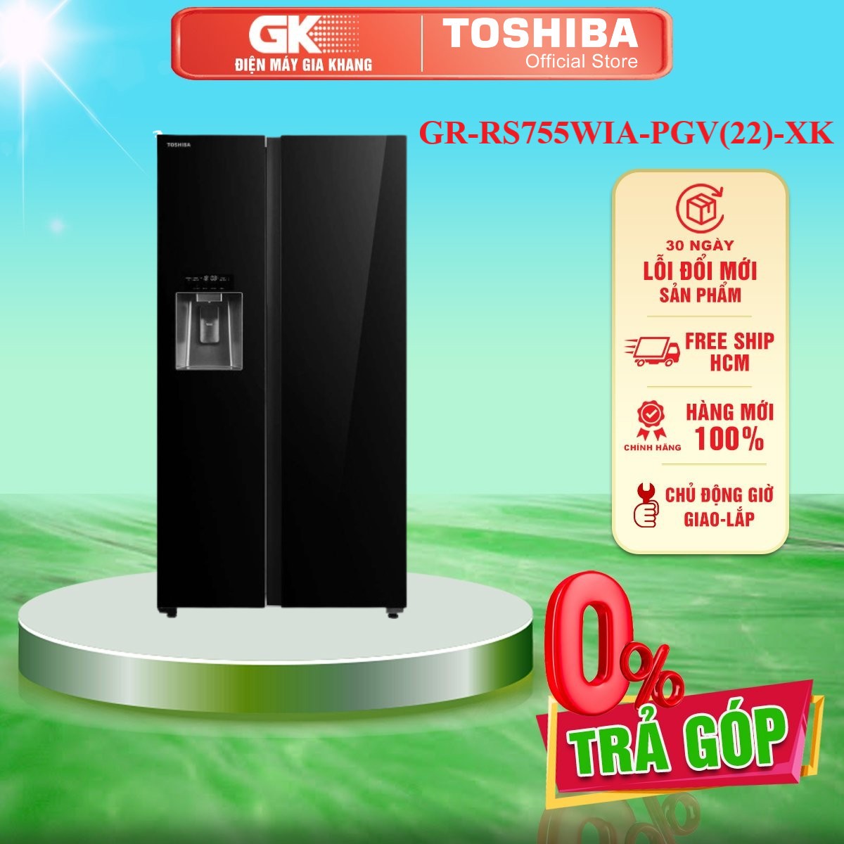 GR-RS755WIA-PGV(22)-XK - Tủ Lạnh Toshiba GR-RS755WIA-PGV(22)-XK - Hàng Chính Hãng - Chỉ Giao Hồ Chí Minh