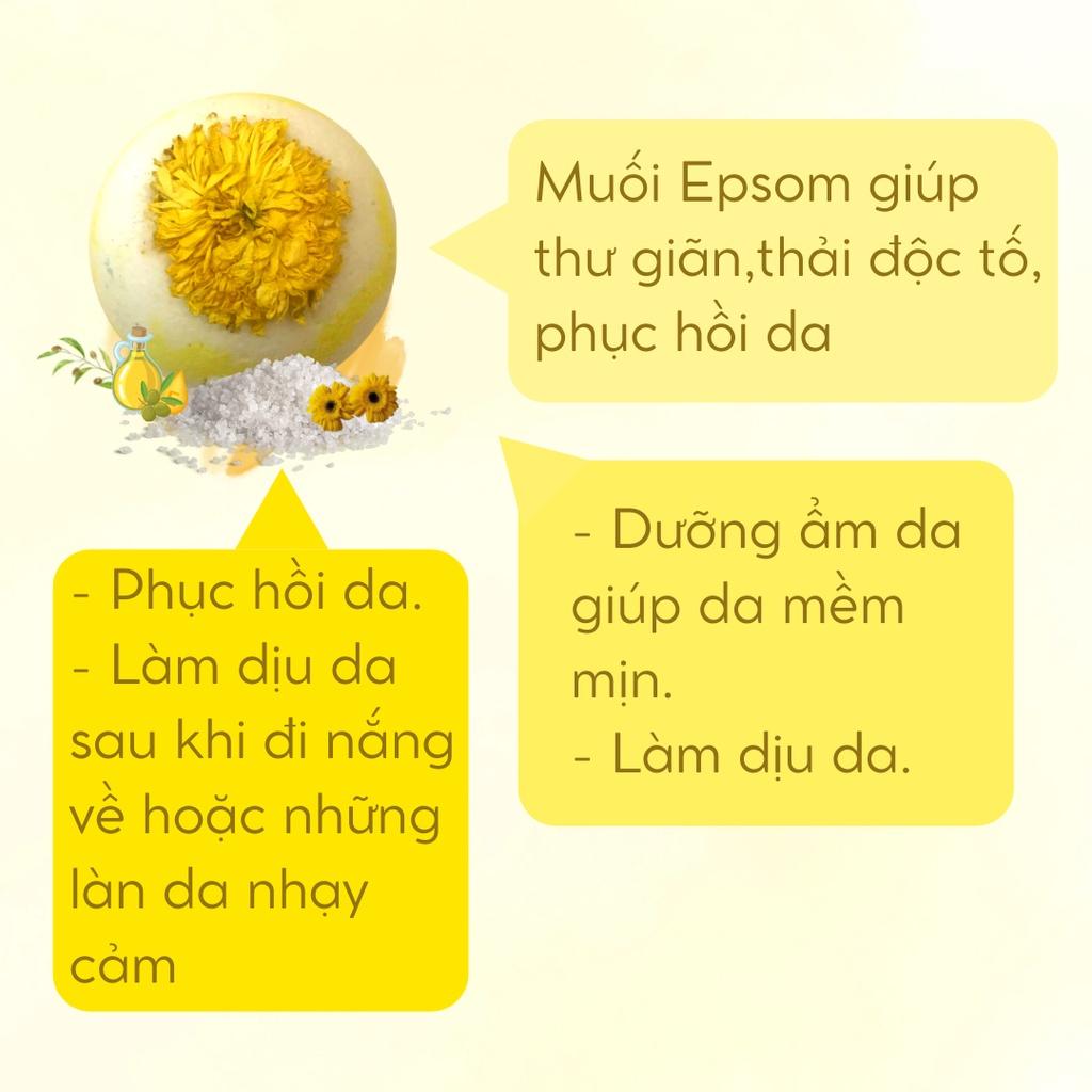 Viên sủi bồn tắm dưỡng da thư giãn + Muối khoáng xóa bỏ mụn lưng