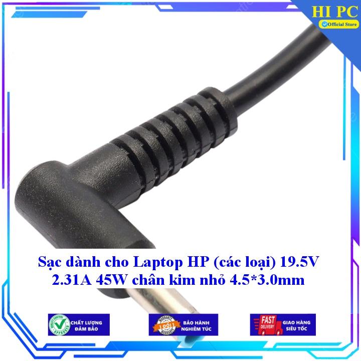 Sạc dành cho Laptop HP 19.5V 2.31A 45W chân kim nhỏ 4.5*3.0mm - Kèm Dây nguồn - Hàng Nhập Khẩu