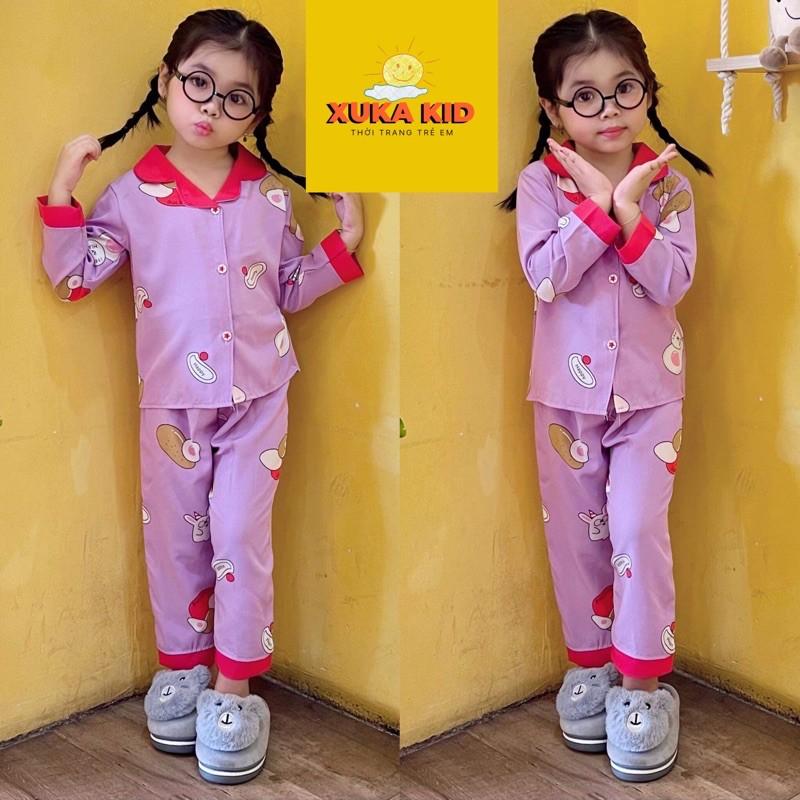 Pijama dài tay hoạ tiếc dễ thương bé gái