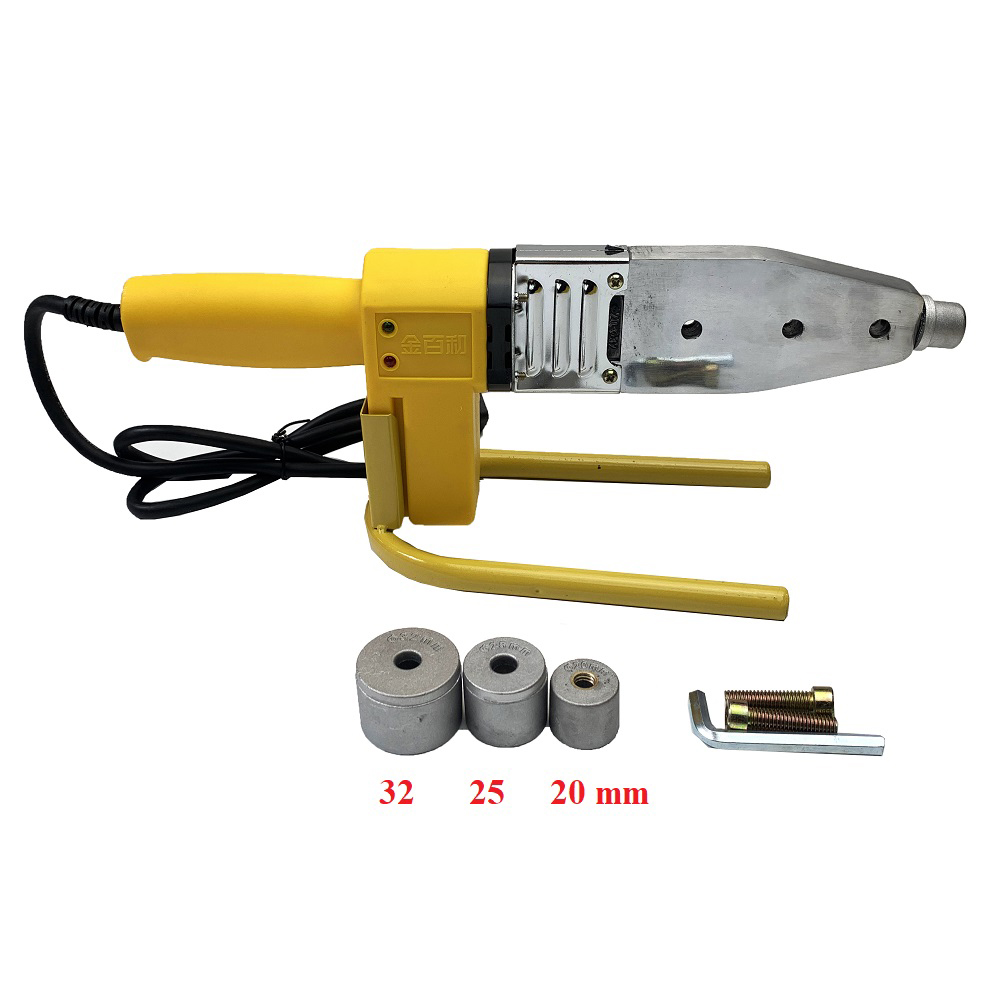Máy hàn nhiệt, hàn đa năng các loại ống nhựa chịu nhiệt PP-R, PE, PPC, công suất 600W, tản nhiệt mang cá, Tự động chỉnh nhiệt, đầu hàn 20-25-32mm