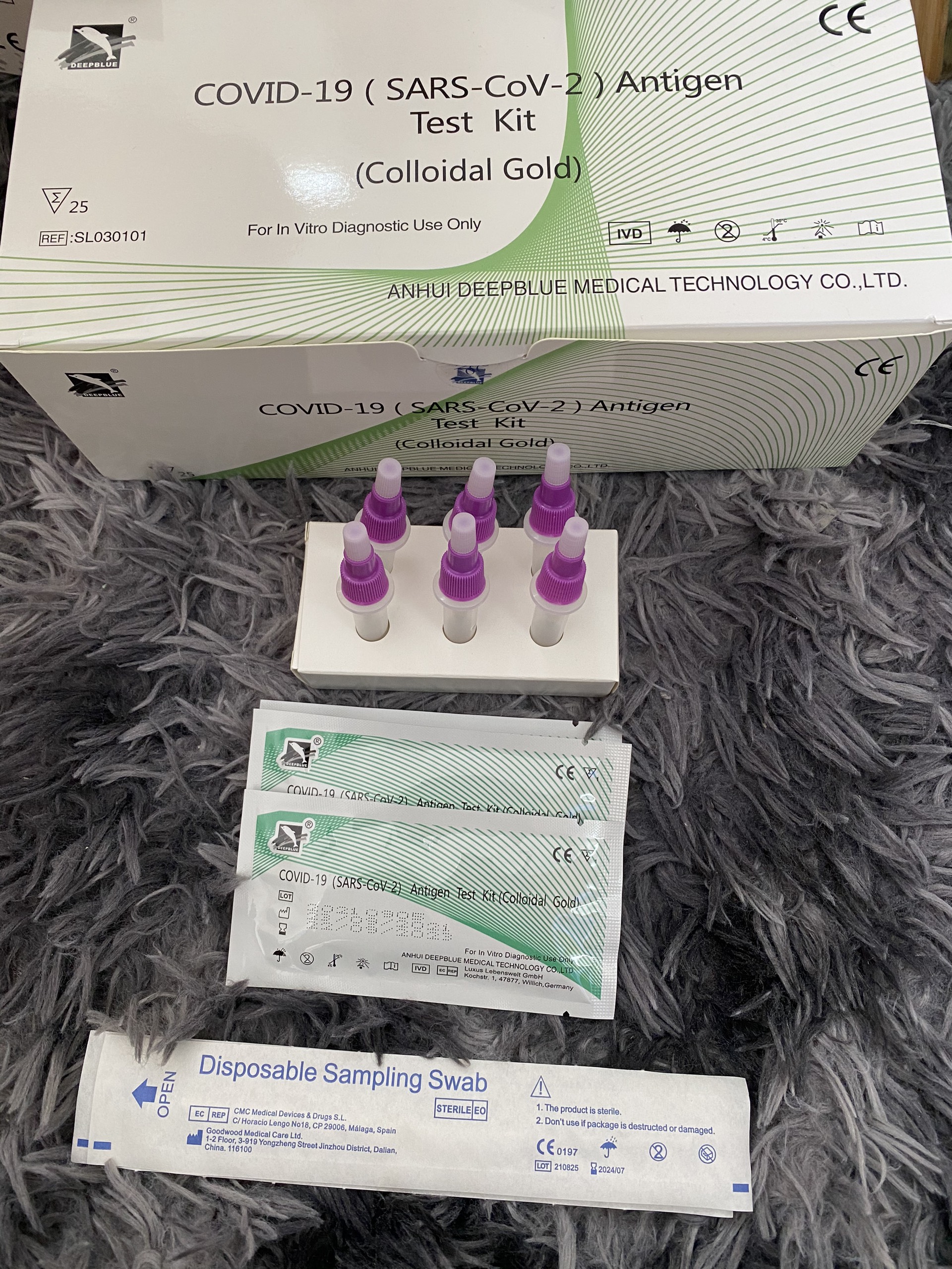 5 bộ kit test nhanh covid thương hiệu Đức Colloidal Gold chính hãng