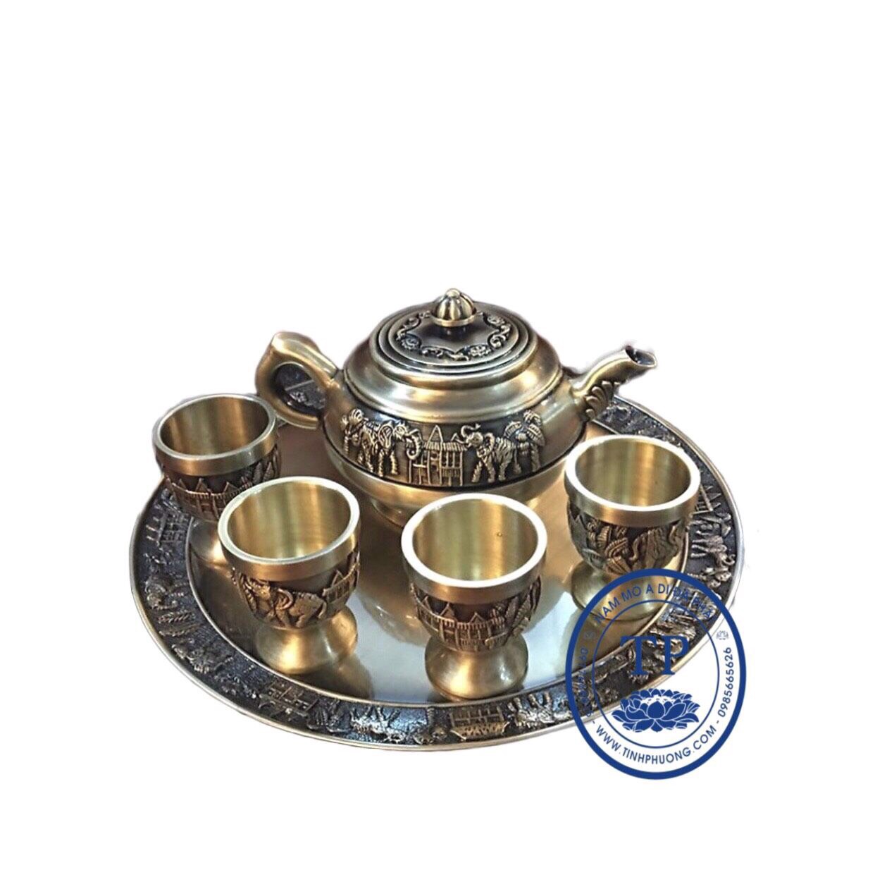 Bộ Cúng Nước Thờ Bằng Đồng KH18108