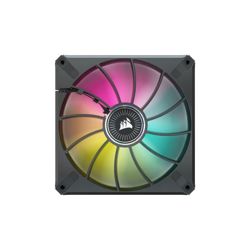 Bộ 2 quạt máy tính 140mm Corsair ML140 RGB ELITE LED kèm Node Core/CO-9050115-WW Hàng chính hãng