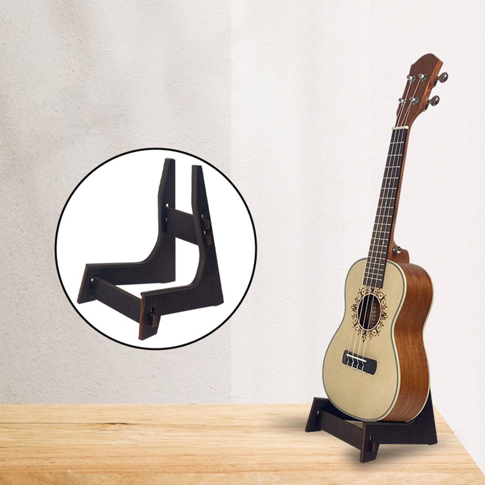 Wood Electric Guitar Floor Stand Ukulele Storage Rack Non Slip Guitar Support Stand for Ukulele Mandolin Bass Guitar Players Gifts Accessory