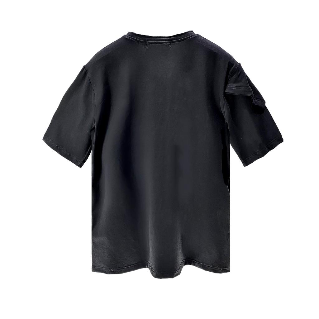 Áo Phông Nam Nữ 12.DESTINY Chi Tiết 2 Cổ Brand Name Chất Liệu Premium Cotton Màu Đen