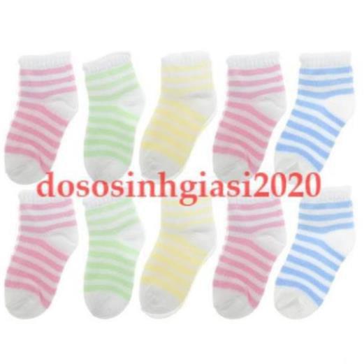 Vớ cho bé vớ sọc len sơ sinh cho bé 0-6 tháng