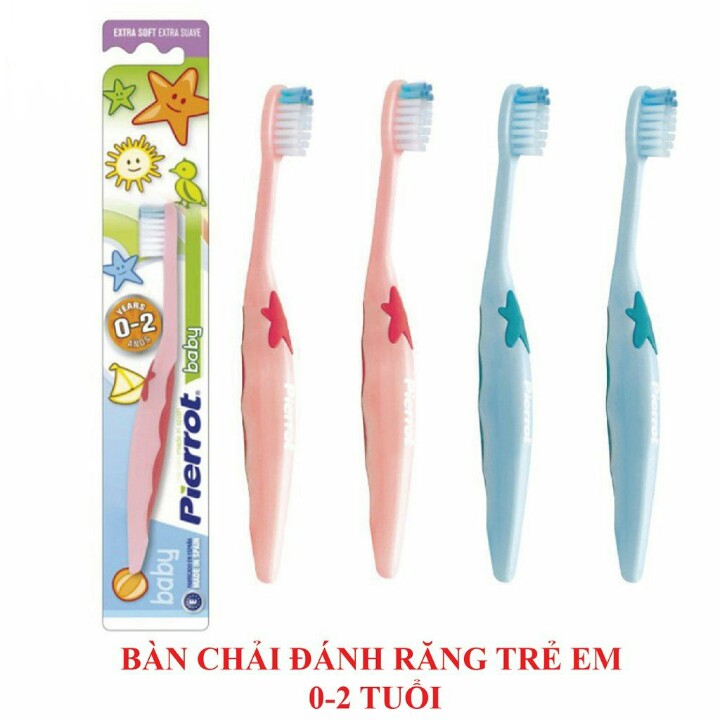 Bàn chải đánh răng trẻ em PIERROT BABY (0- 2 tuổi)