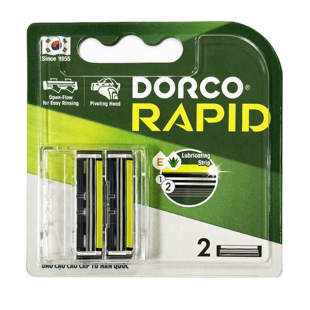 Vỉ 2 Đầu Dao Cạo Râu 2 Lưỡi DORCO RAPID TNA4020-B