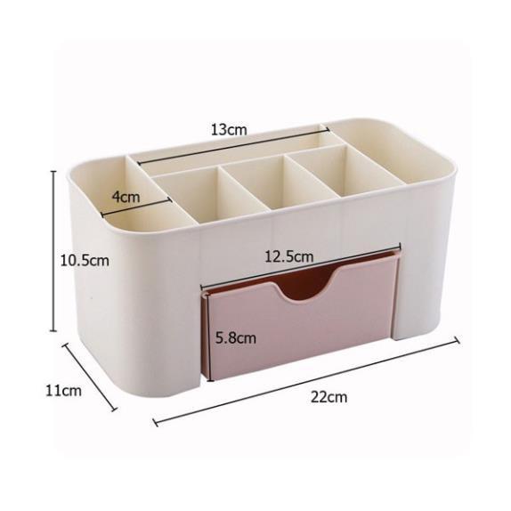 Kệ đựng mỹ phẩm/ Hộp nhựa đựng mỹ phẩm có ngăn kéo tiện dụng