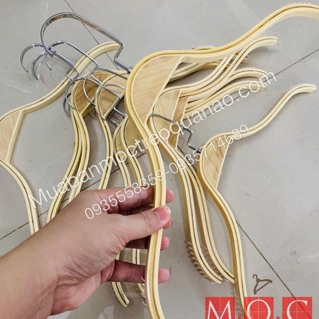 Móc gỗ vàng chống trượt đầu dẹp
