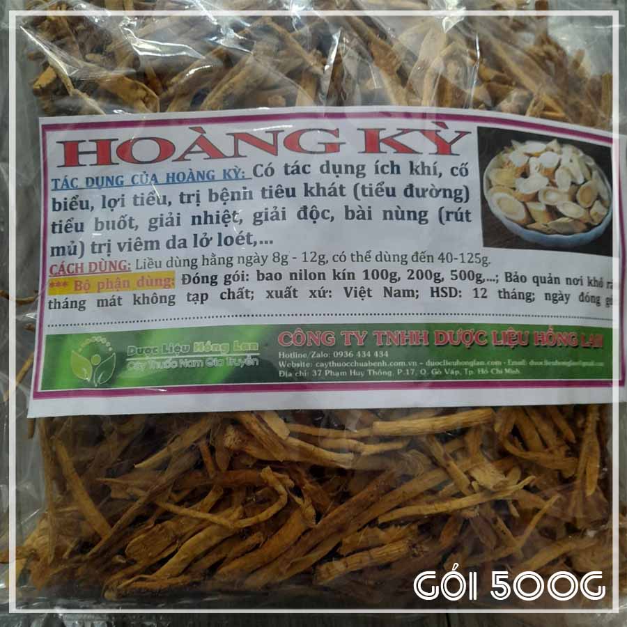 Hoàng kỳ vị thuốc bắc khô sạch đóng gói 500gram