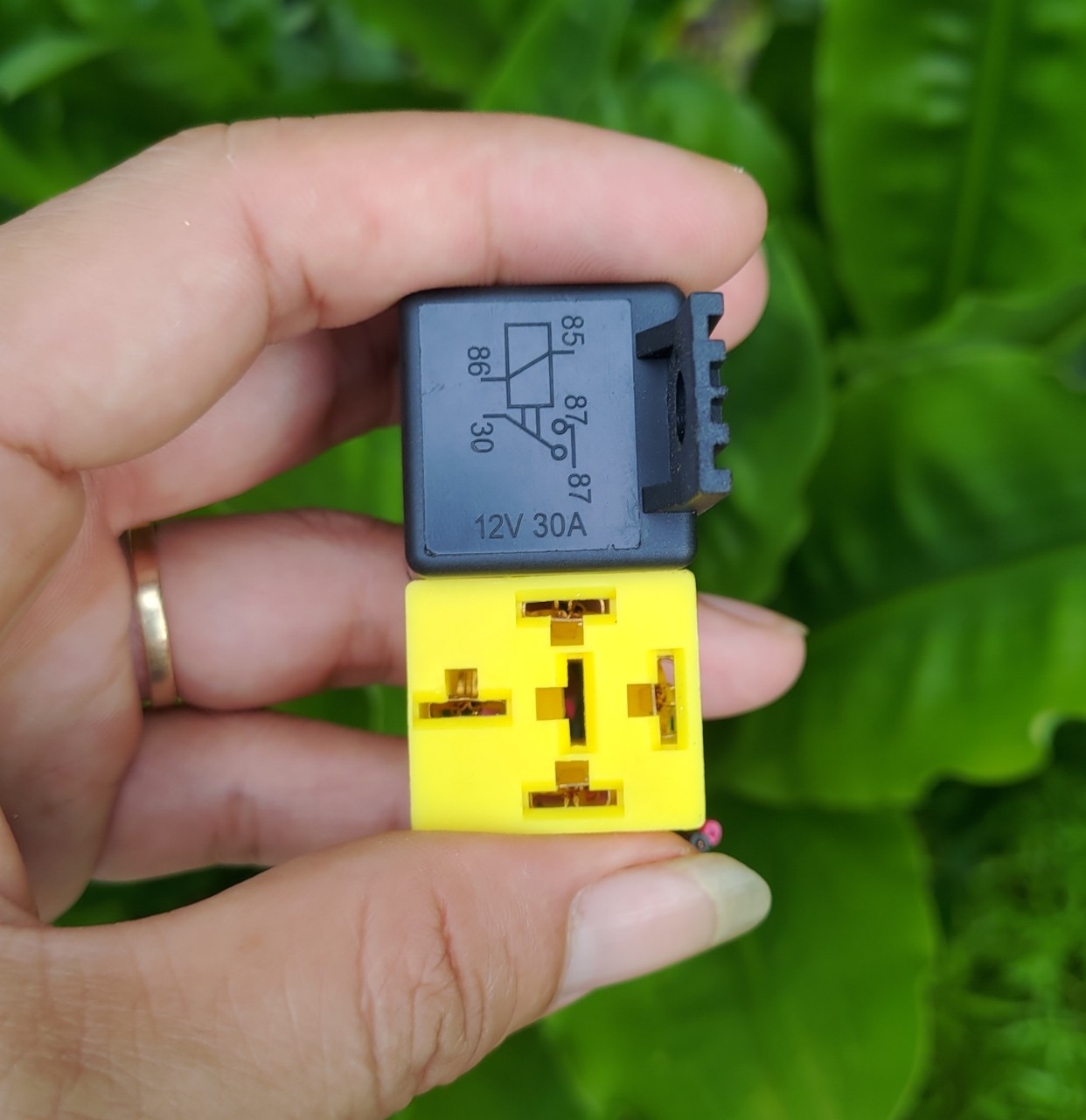 Rơ le còi hơi - ro le trung gian 12v - 30A cos đồng siêu bền rơ le 4 chân cos cắm còi