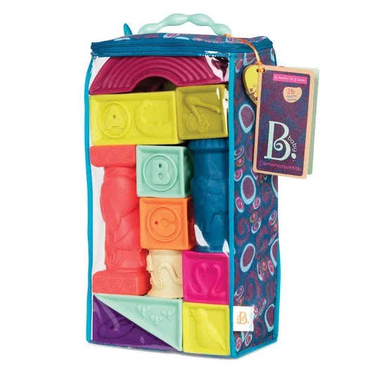 Đồ chơi Bộ gạch mềm kiến trúc B.Toys - Battat cho trẻ từ 6 tháng học về hình khối và màu sắc, vận động tinh