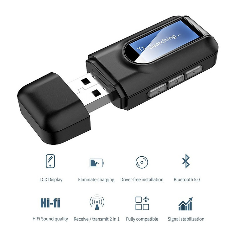 USB Thu Phát Không Dây Bluetooth 5.0 BT-2IN1