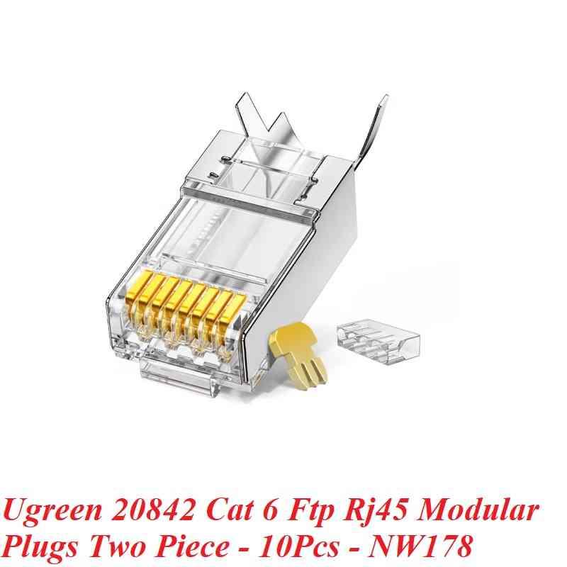 Ugreen UG20842NW178TK 10Pcs Đầu bấm mạng Cat6 Ftp 10 cái / túi - HÀNG CHÍNH HÃNG