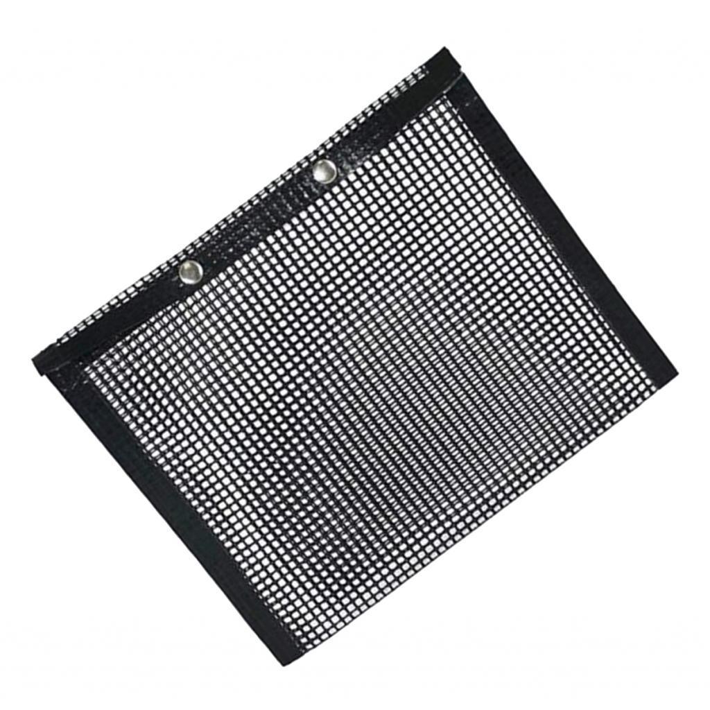 2pcs Heat Resistance BBQ Grill Mesh Bag Non-stick Mesh Grilling Bag Black S & M