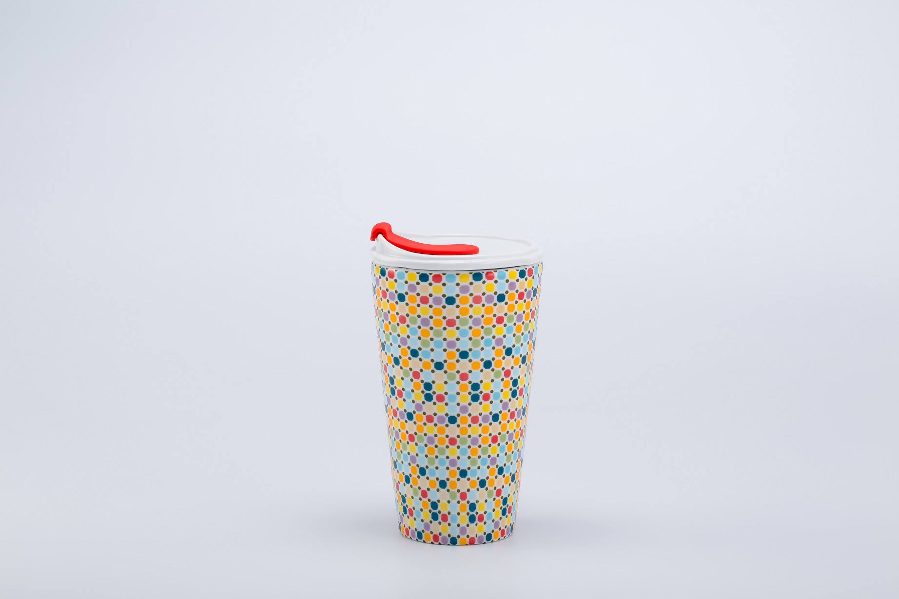 Ly Sứ Dưỡng Sinh Minh Long 0.48 L + Nắp Ống Hút - Mosaic