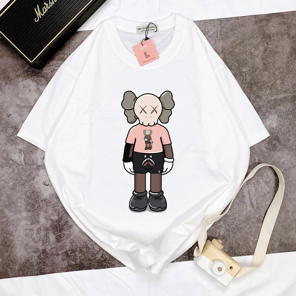 Áo thun tay ngắn Be Yourself unisex size M L XL - Gấu áo hồng