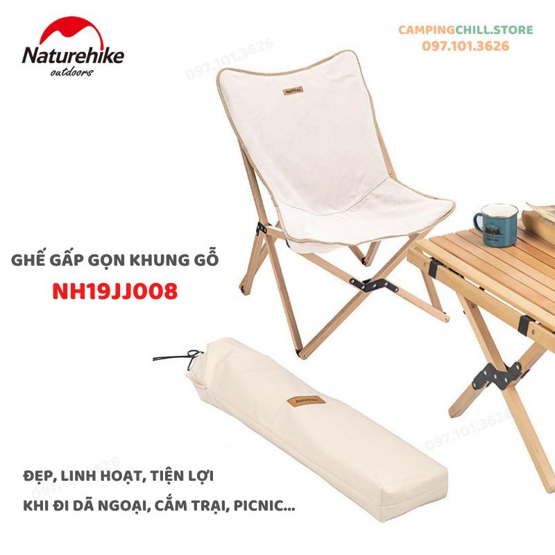 GHẾ GẤP KHUNG GỖ DÃ NGOẠI PICNIC NATUREHIKE NH19JJ008