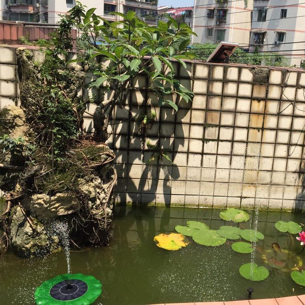 3 Types Floating Solar Powered Fountain Pond Water Pump Garden Bird Bath Tank Decor
