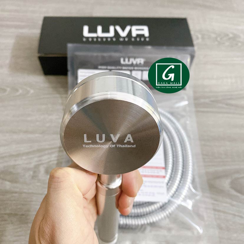 Combo vòi hoa sen Luva VS3 kèm dây sen Luva dài 1.5m, lõi đồng, inox 304, BH 1 năm đổi lỗi 30 ngày