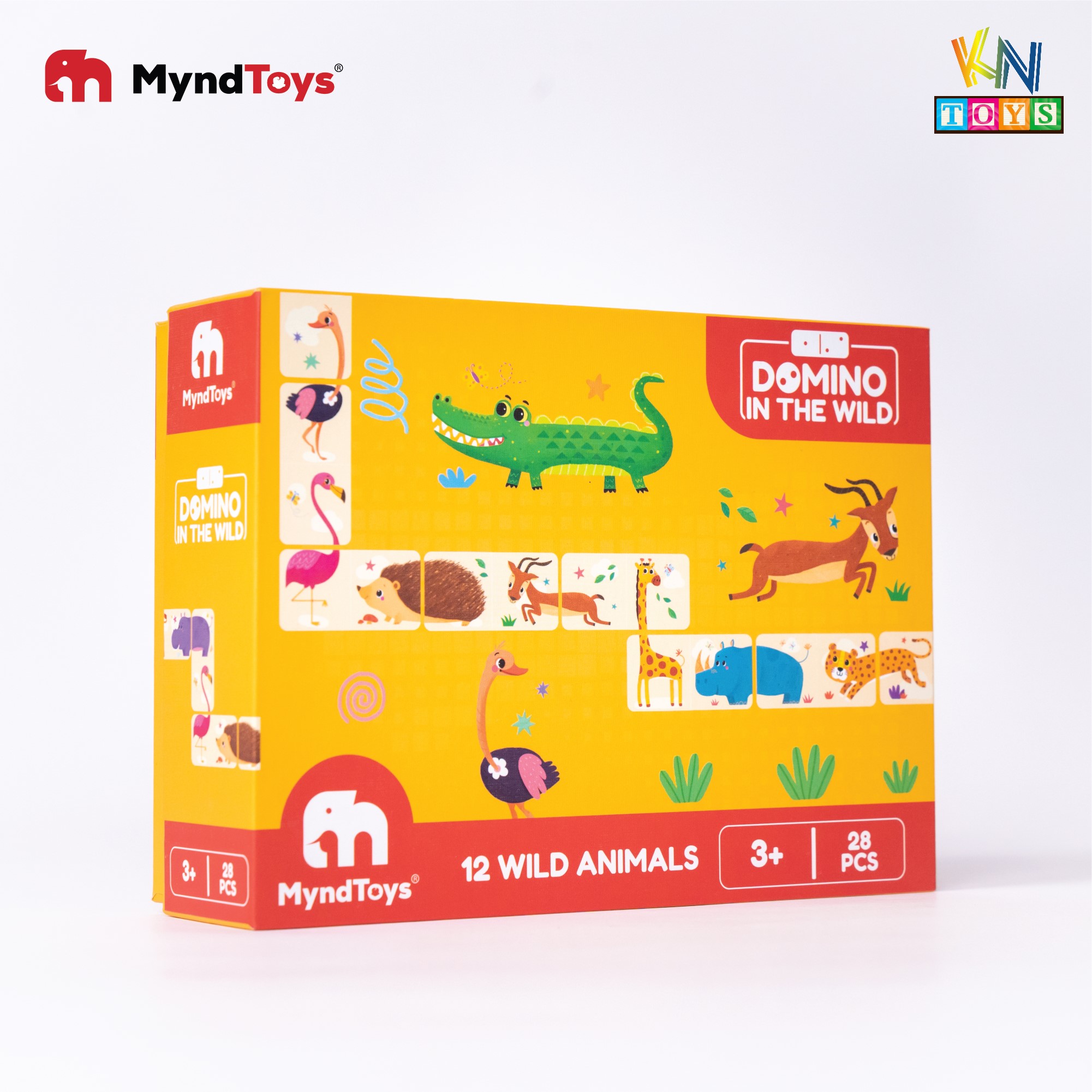 Đồ Chơi Xếp Hình MyndToys – Domino - Wild Animals (Trò chơi Domino theo chủ đề Động vật hoang dã cho Bé Từ 3 Tuổi)