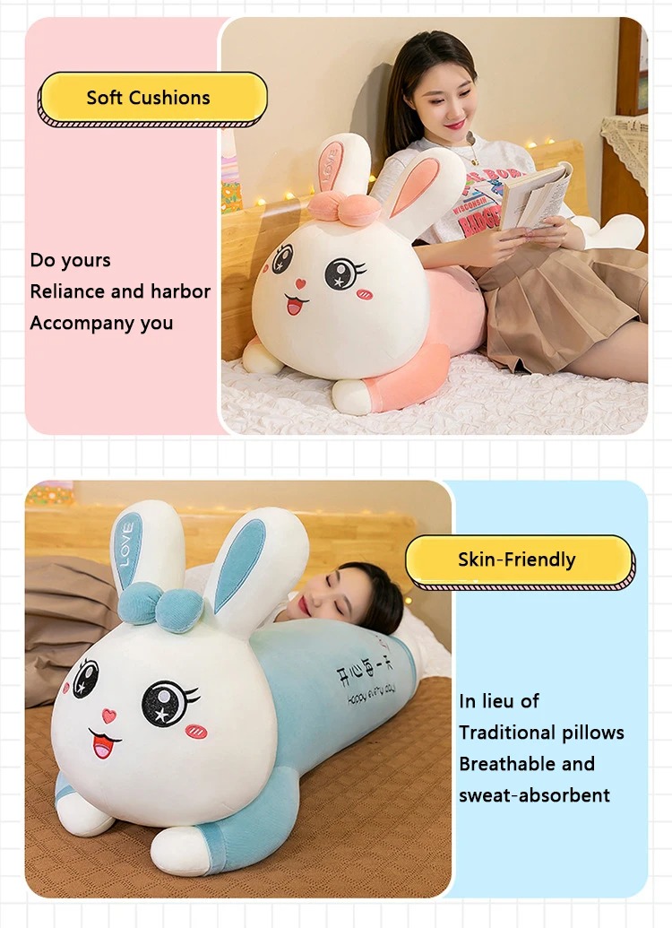 Thú nhồi bông thỏ mặc váy nằm dễ thương - Size từ 60cm đến1m - Quà tặng gấu bông thỏ mặc váy đáng yêu