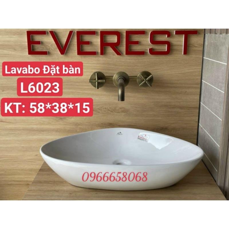 Lavabo sứ đặt bàn men nano tuyết KT 58*38*15