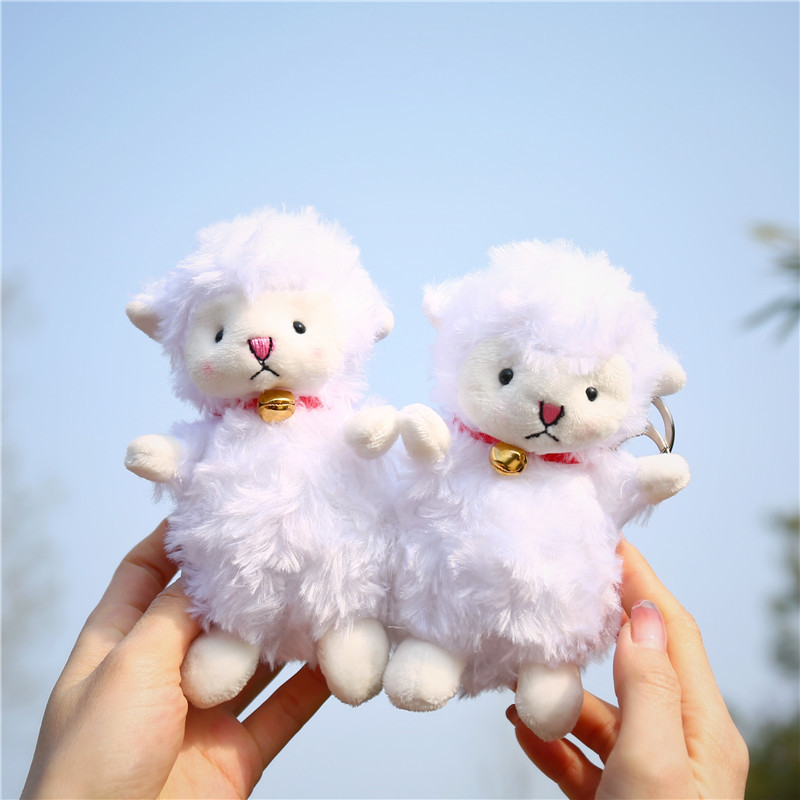 Móc khóa cừu bông, móc khóa hình cừu nhồi bông xinh xắn