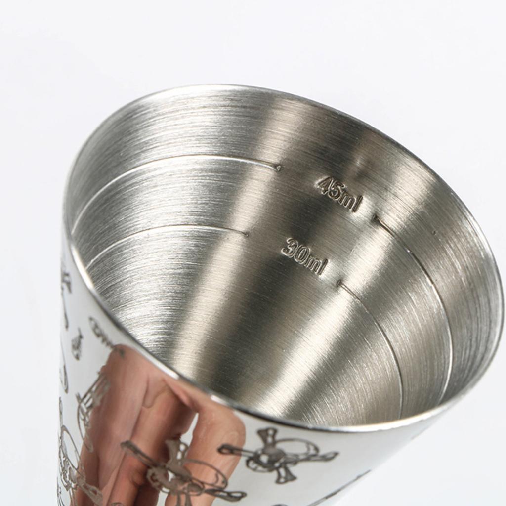 Cocktail Jigger Bartender Tool Liquor Measuring Cup Stainless Steel 1oz/2oz