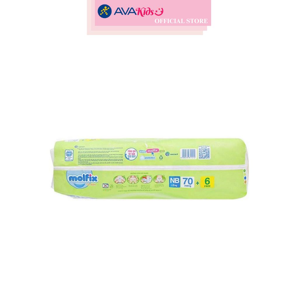 Tã dán Molfix thiên nhiên size NB 70 + 6 miếng (Dưới 5 kg)