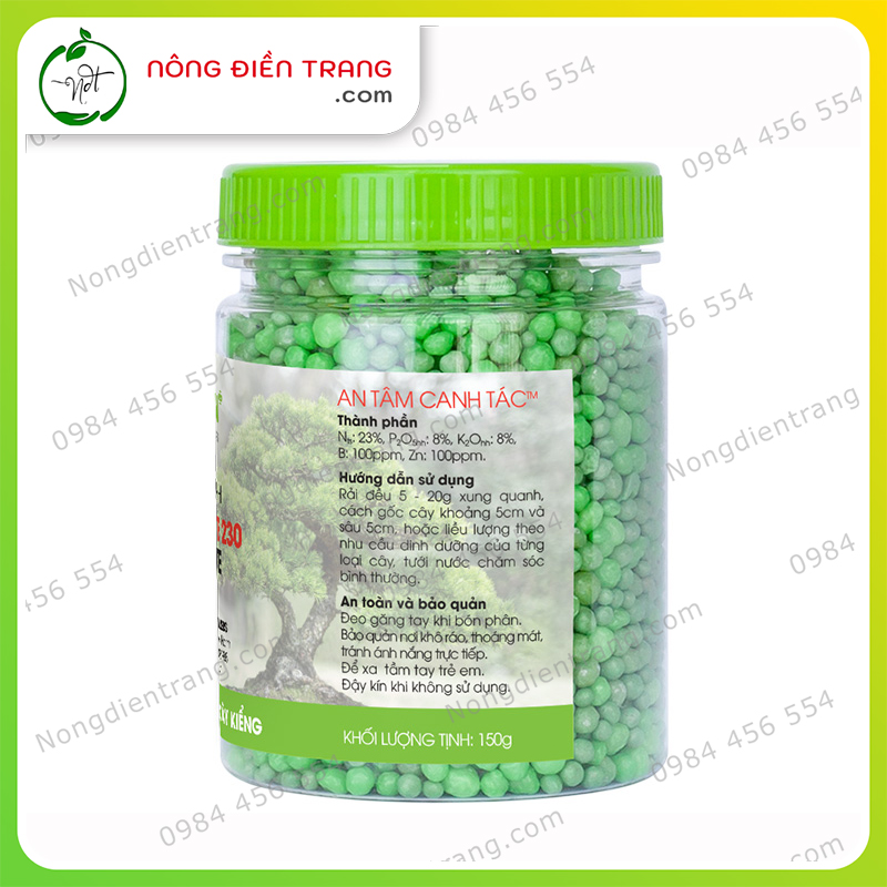 Phân Bón Thông Minh Tan Chậm Rynan 230 - Hộp 15g - Chuyên dùng cho cây kiểng lá VTNN Nông Điền Trang