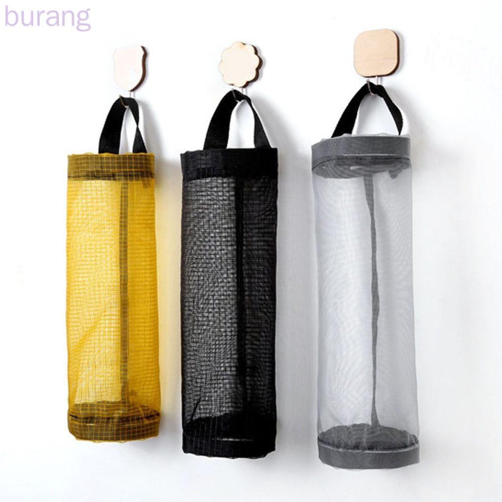 Túi Lưới Treo Tường Đựng Bao Nilong Túi Rác Tiết Kiệm Không Gian Cho Gia Đình - Tặng Kèm 1 Móc Dán Tường