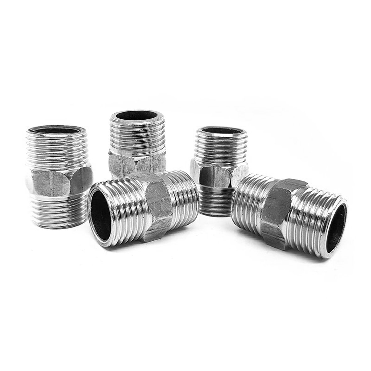 5 cái Nối 2 đầu ren ngoài inox Ø 21